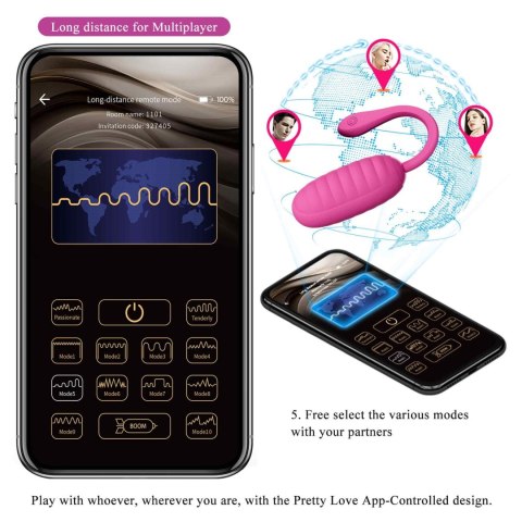 PRETTY LOVE - Catalina, 12 vibration functions Mobile APP Long-distance Control Pretty Love