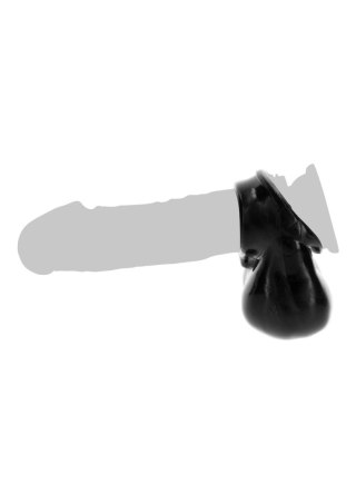 Penis Ring and Scrotum Holder Black ToyJoy