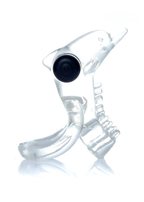 Pierścień-Dolphin Vibro CockRing Clear B - Series EasyLove