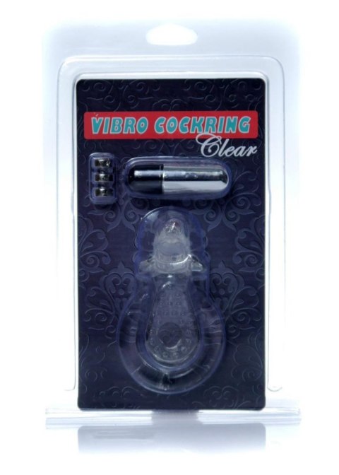 Pierścień-Dolphin Vibro CockRing Clear B - Series EasyLove