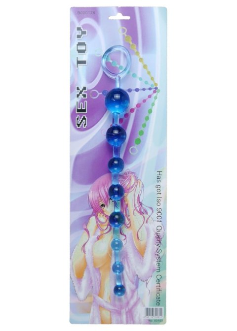 Plug/kulki-Jelly Anal 10 Beads Blue B - Series EasyLove