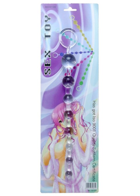 Plug/kulki-Jelly Anal 10 Beads Clear B - Series EasyLove