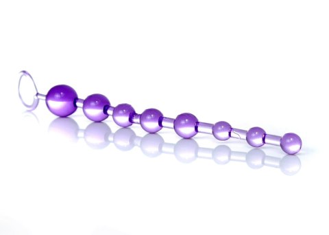 Plug/kulki-Jelly Anal 10 Beads Purple B - Series EasyLove