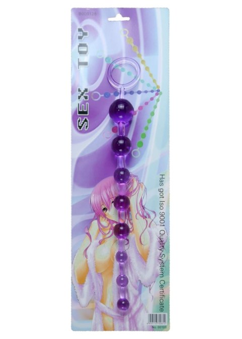 Plug/kulki-Jelly Anal 10 Beads Purple B - Series EasyLove