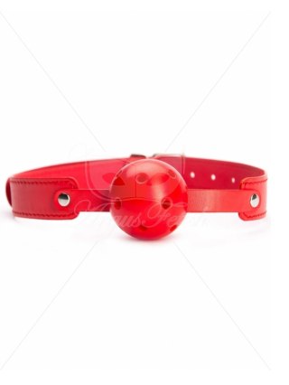 Red Breathable Ball Gag Argus