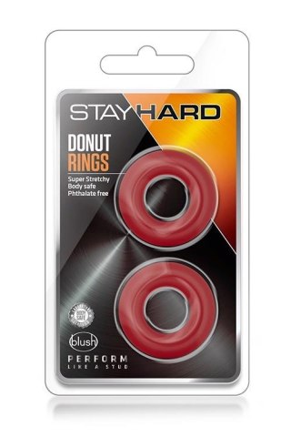 STAY HARD DONUT RINGS RED Blush