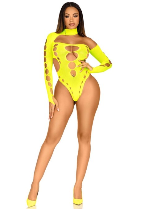 Seamless Thong Back Bodysuit Yellow Leg Avenue