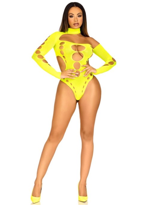 Seamless Thong Back Bodysuit Yellow Leg Avenue