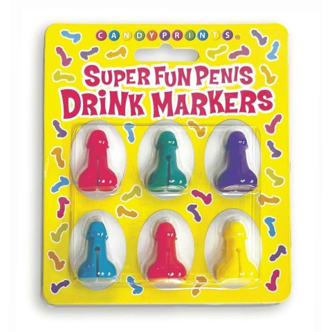 Super Fun Penis - Cocktail Markers - Set of 6 LITTLE GENIE PRODUCTIONS