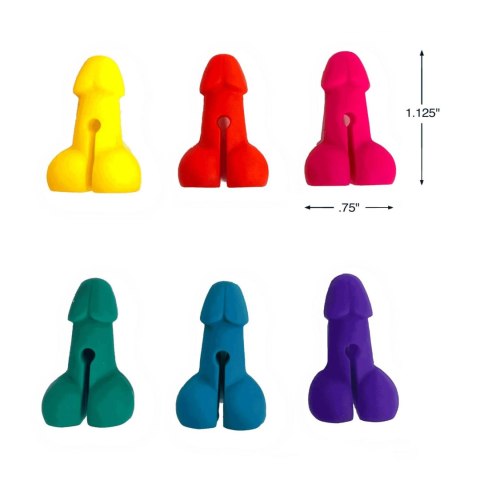 Super Fun Penis - Cocktail Markers - Set of 6 LITTLE GENIE PRODUCTIONS