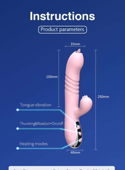 Wibrator-Fairy USB 3 functions of thrusting / 20 vibrations B - Series Lyla