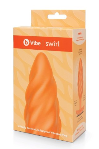 B-VIBE SWIRL TEXTURE PLUG ORANGE B-Vibe