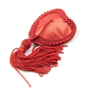 Bielizna-Heart Nipples Tassels RED Toyz4lovers