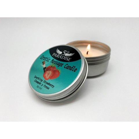 Erotic Massage Candle Sparkling Strawberry 30ml 5th Paradise