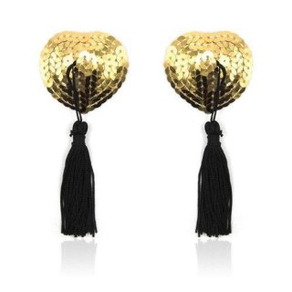 Heart shine nipples tassels (oro) Toyz4lovers