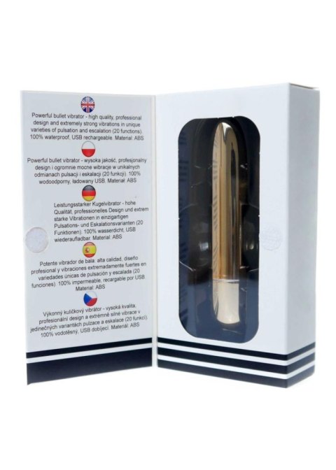 Stymulator-Rechargeable Powerful Bullet Vibrator USB 20 Functions - Gold B - Series Magic