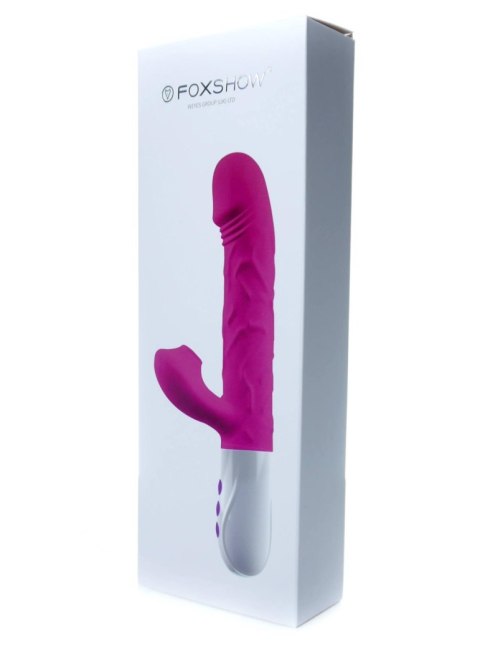 Wibrator-Silicone, Vibration 7, 7 Suction, 3 Thrusting, Heating, Purple B - Series Fox