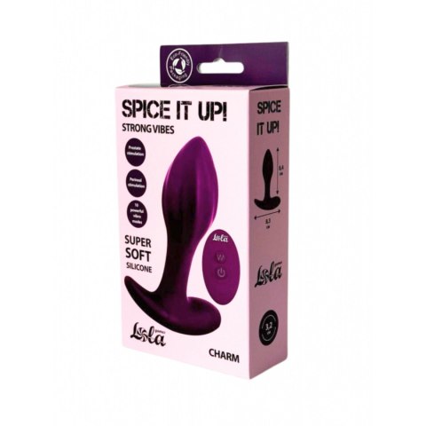 Double Silicone Vibrating Anal Plug Spice it Up Charm Lola games Spice It Up