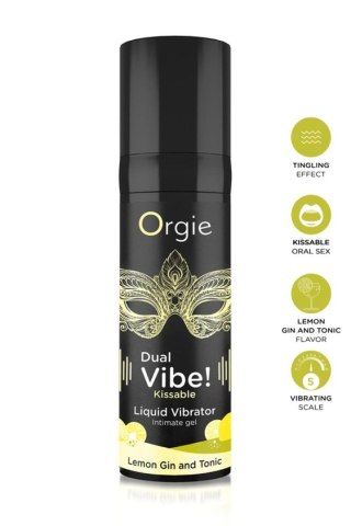 Dual Vibe! Kissable Liquid Vibrating Lemon Gin And Tonic Orgie