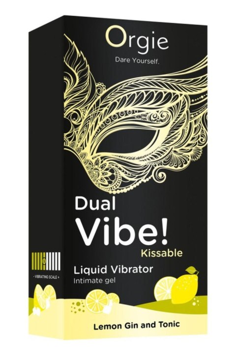 Dual Vibe! Kissable Liquid Vibrating Lemon Gin And Tonic Orgie