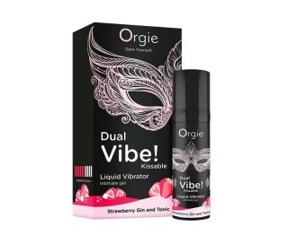 Dual Vibe! Kissable Liquid Vibrating Strawberry Gin And Tonic Orgie