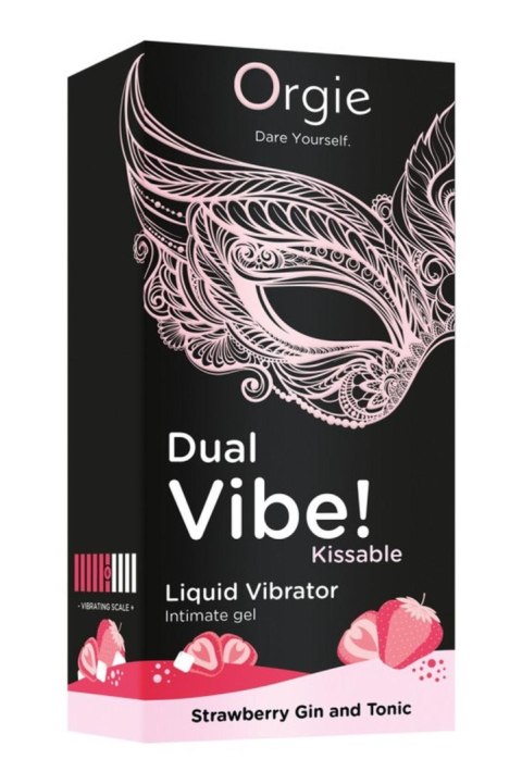 Dual Vibe! Kissable Liquid Vibrating Strawberry Gin And Tonic Orgie