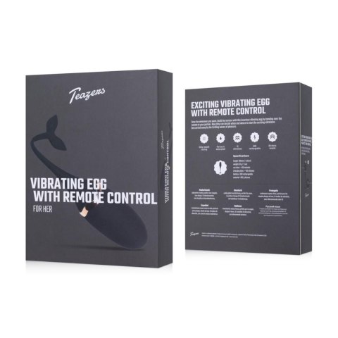 Luxurious Vibrating Egg w/ Remote Control - Black Teazers