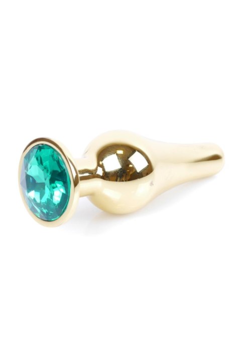 Plug-Jewellery Gold BUTT PLUG- Green B - Series HeavyFun