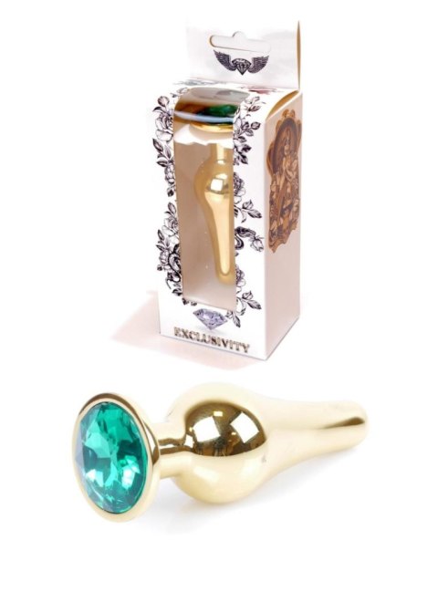 Plug-Jewellery Gold BUTT PLUG- Green B - Series HeavyFun