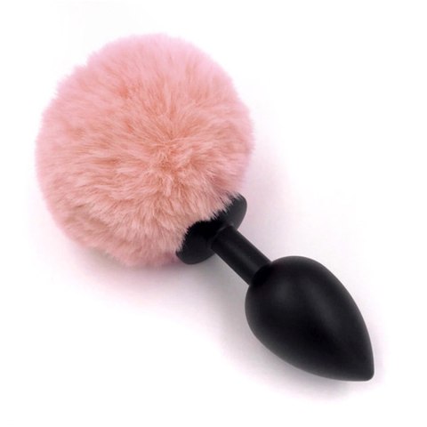 Plug-Jewellery Silicon PLUG - Bunny Tail - Black-Peach B - Series HeavyFun