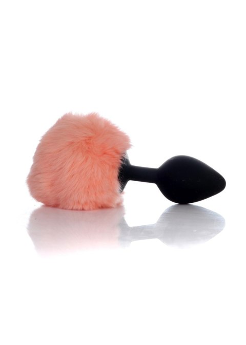 Plug-Jewellery Silicon PLUG - Bunny Tail - Black-Peach B - Series HeavyFun