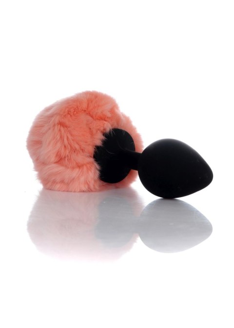 Plug-Jewellery Silicon PLUG - Bunny Tail - Black-Peach B - Series HeavyFun