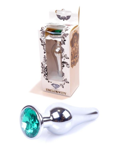 Plug-Jewellery Silver BUTT PLUG- Green B - Series HeavyFun