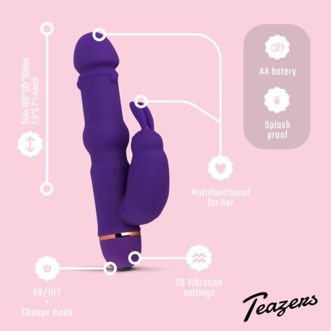 Teazers Silicone Rabbit Vibrator - Purple Teazers