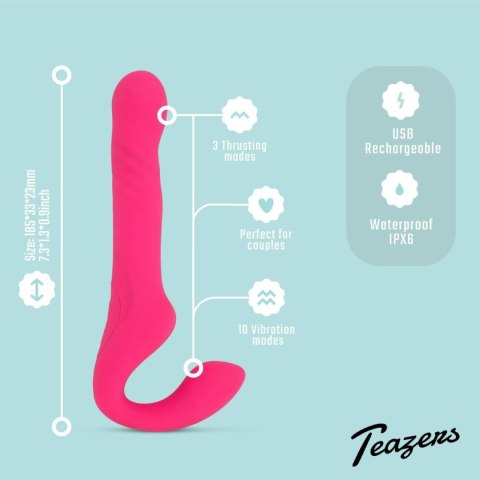 Teazers Strapless Strap On Vibrator - Pink Teazers