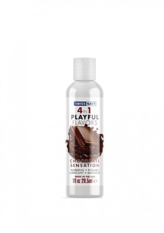 4 In 1 Lubricant with Chocolate Sensation Flavor - 1 fl oz / 30 ml Swiss Navy