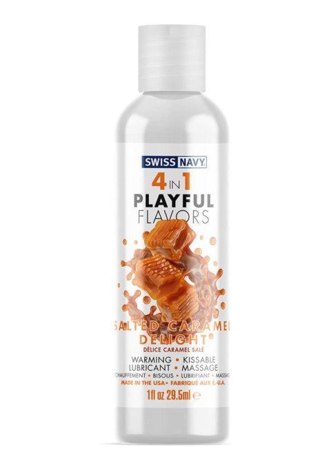 4 In 1 Lubricant with Salted Caramel Delight Flavor - 1 fl oz / 30 ml Swiss Navy