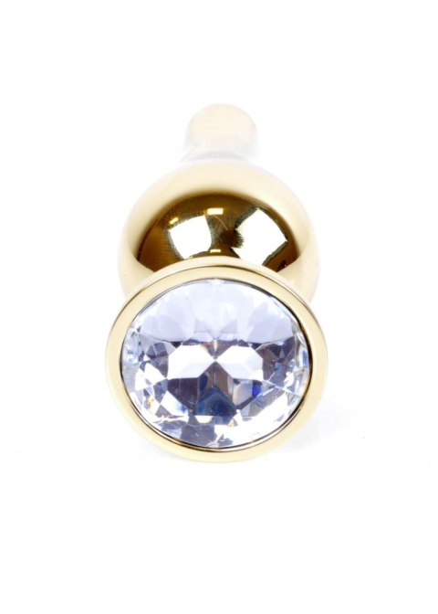 Plug-Jewellery Gold BUTT PLUG- Clear B - Series HeavyFun