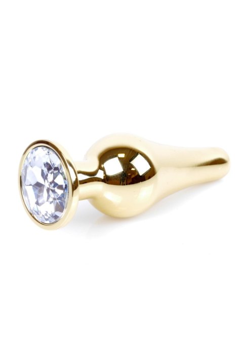 Plug-Jewellery Gold BUTT PLUG- Clear B - Series HeavyFun