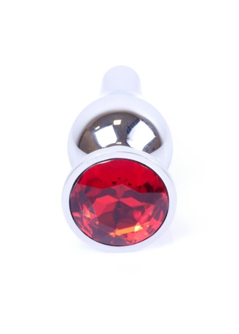 Plug-Jewellery Silver BUTT PLUG- Red B - Series HeavyFun