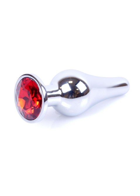 Plug-Jewellery Silver BUTT PLUG- Red B - Series HeavyFun