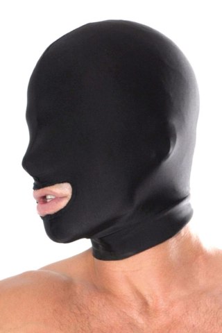 FETISH FANTASY SERIES SPANDEX OPEN MOUTH HOOD BLACK Pipedream