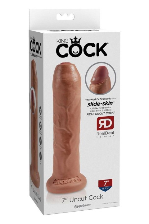 KING COCK 7 INCH UNCUT TAN Pipedream