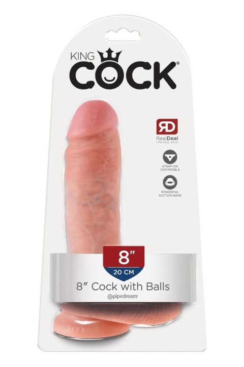 KING COCK 8 INCH COCK WITH BALLS LIGHT Pipedream