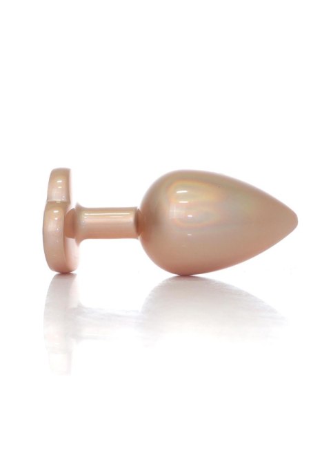 Plug-Jewellery Pearl Gold Heart PLUG- Clear L B - Series HeavyFun