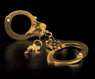 FFS Gold Metal Cuffs Fetish Fantasy Gold