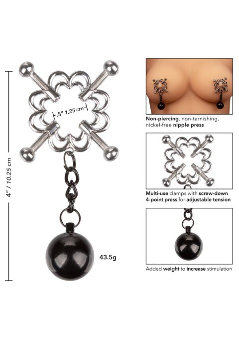 4-Point Weighted Nipple Press Metal Calexotics