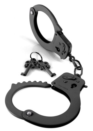 Designer Metal Handcuffs Black Pipedream