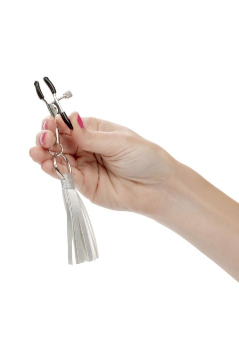 Playful Tassels Nipple Clamps Silver Calexotics