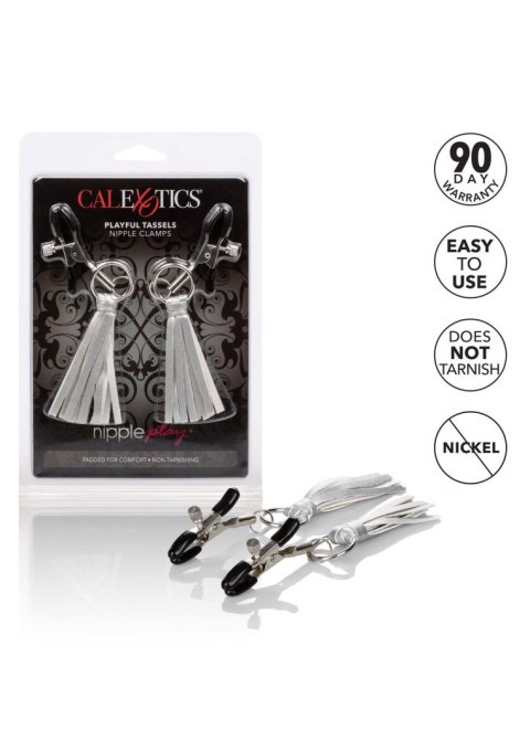 Playful Tassels Nipple Clamps Silver Calexotics